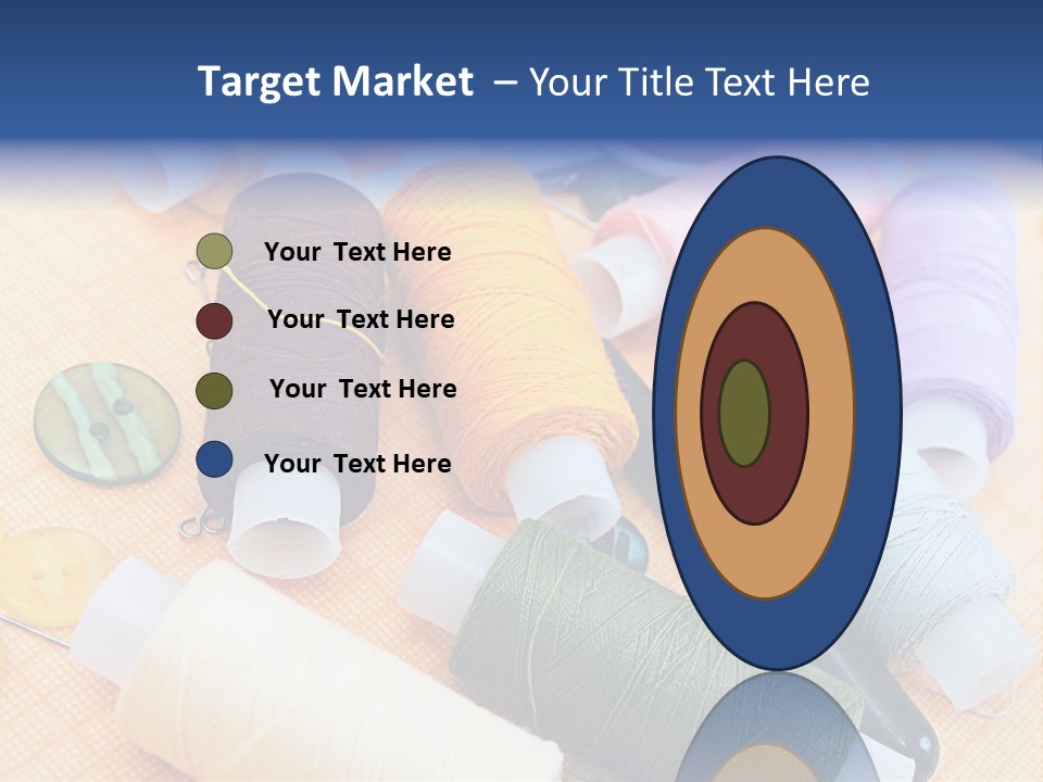 Red Textiles Sew PowerPoint Template