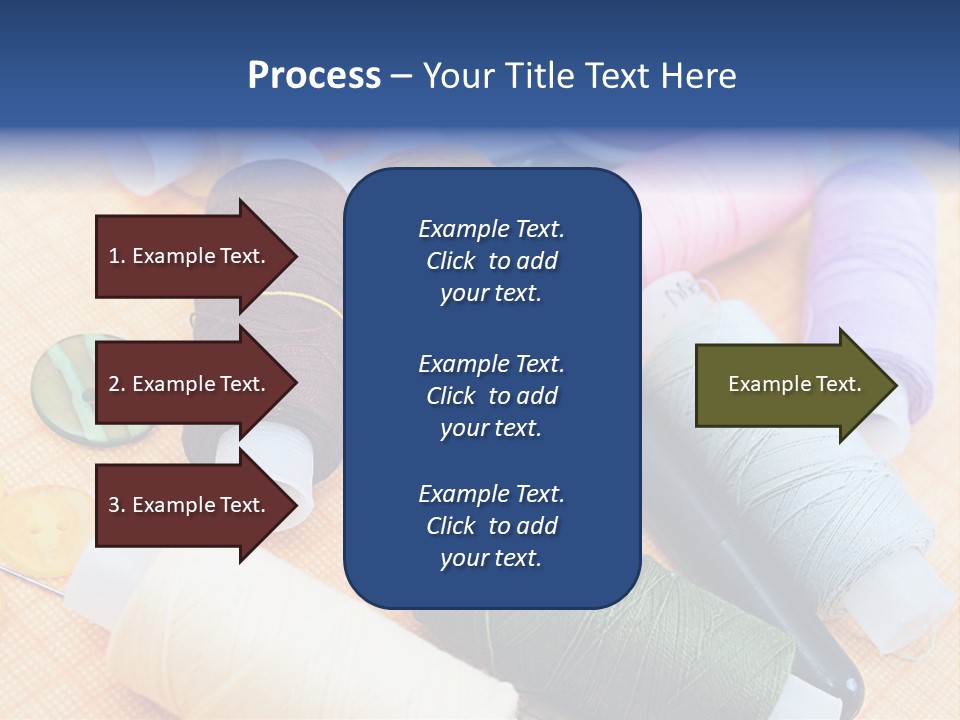 Red Textiles Sew PowerPoint Template
