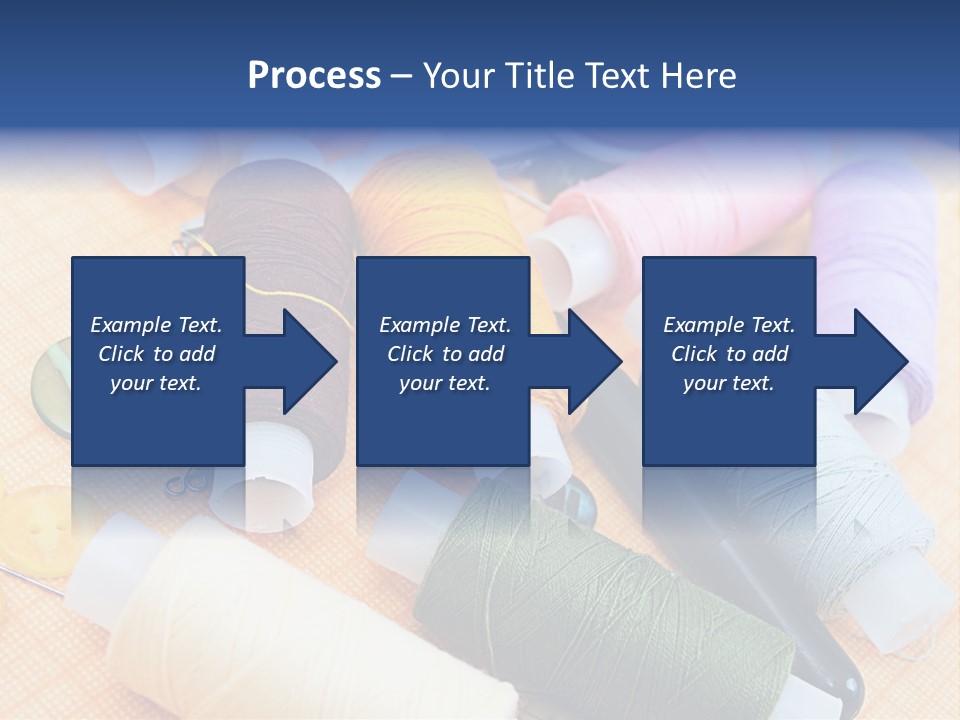 Red Textiles Sew PowerPoint Template