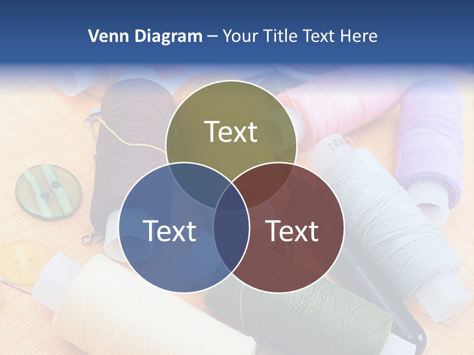 Red Textiles Sew PowerPoint Template