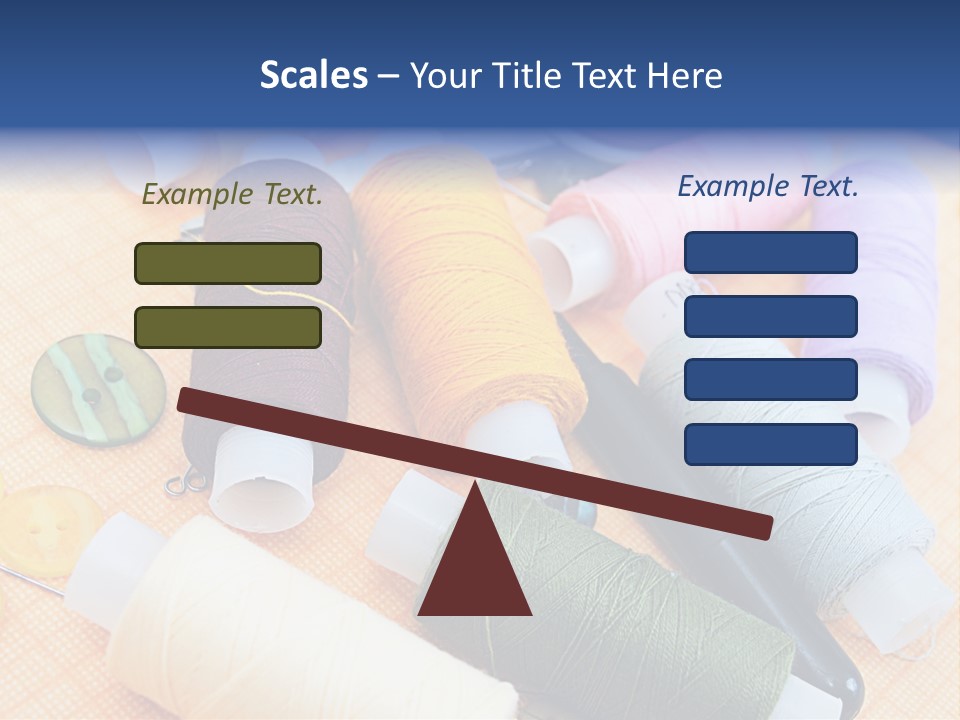 Red Textiles Sew PowerPoint Template