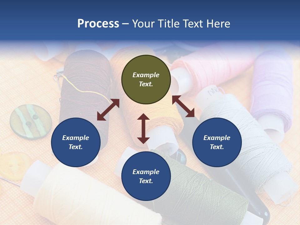 Red Textiles Sew PowerPoint Template