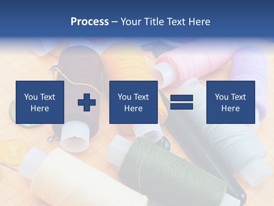 Red Textiles Sew PowerPoint Template