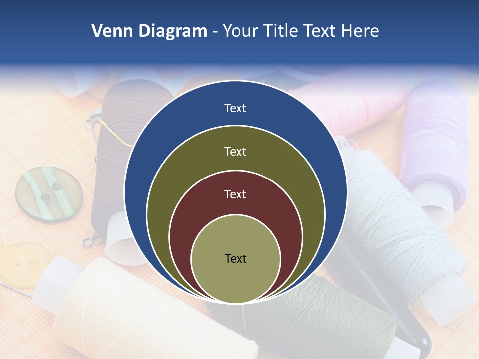 Red Textiles Sew PowerPoint Template