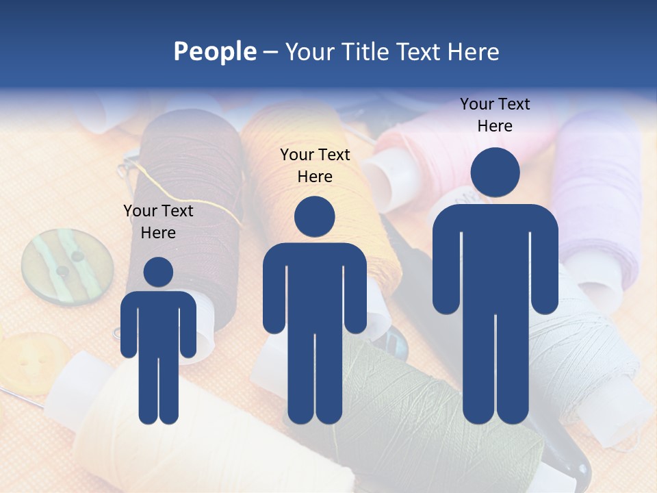 Red Textiles Sew PowerPoint Template