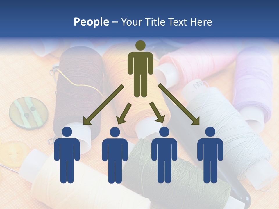 Red Textiles Sew PowerPoint Template