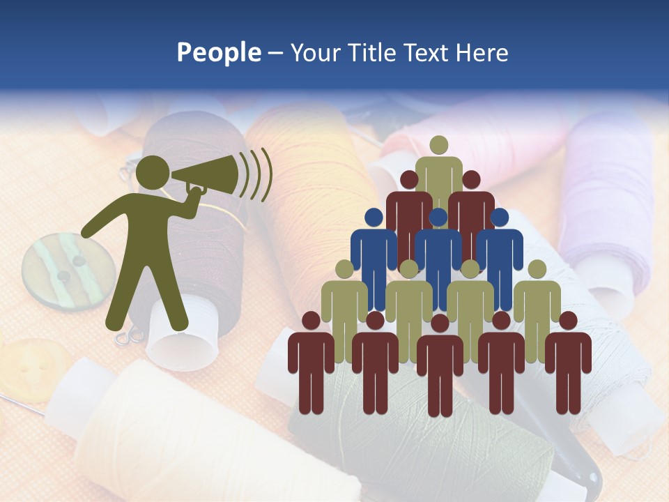 Red Textiles Sew PowerPoint Template