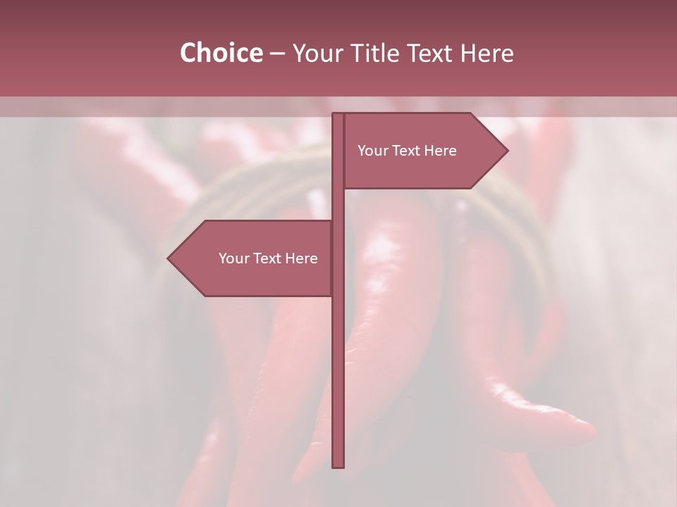 Tied Selective Focus Pepper PowerPoint Template