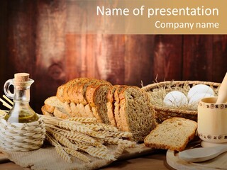 Bread Wheat Toaster PowerPoint Template