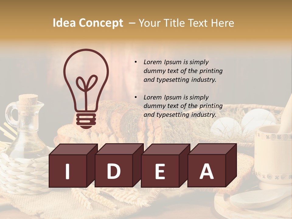 Bread Wheat Toaster PowerPoint Template