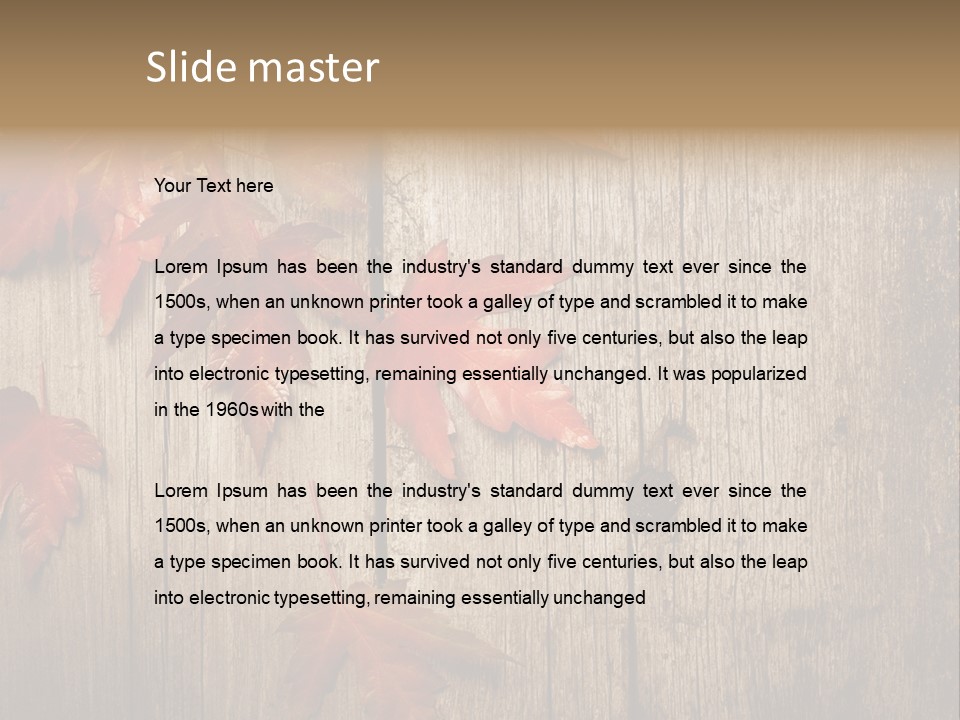 Yellow Maple Rusted PowerPoint Template