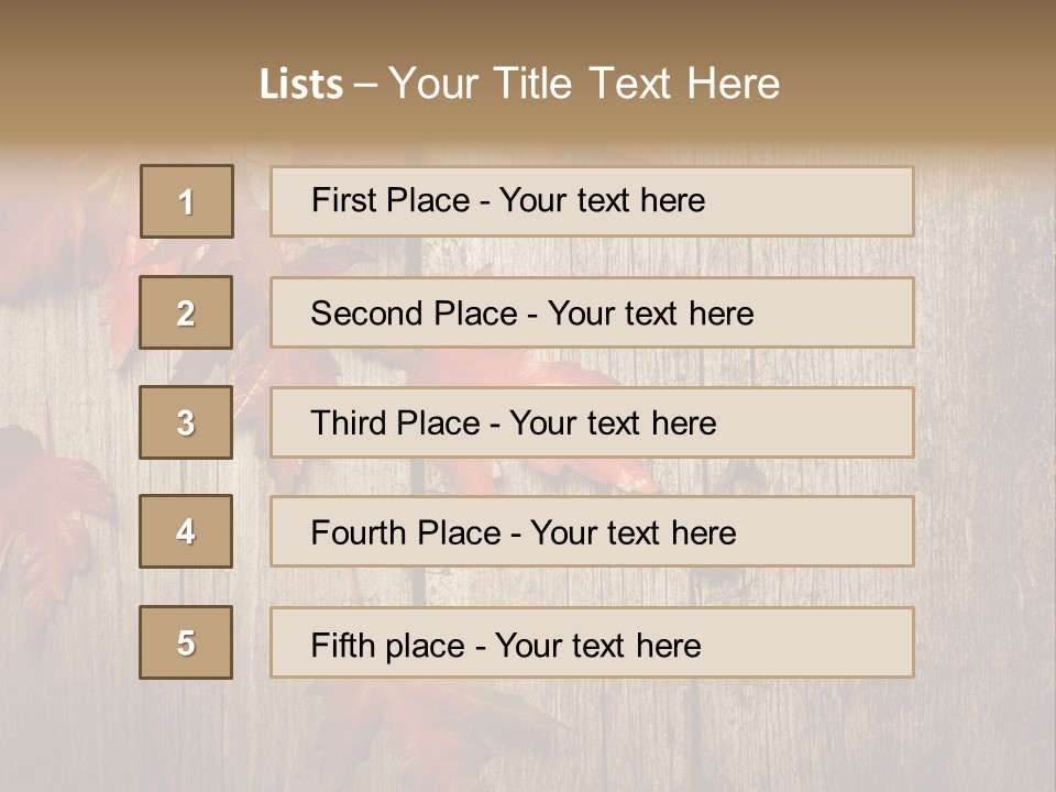 Yellow Maple Rusted PowerPoint Template