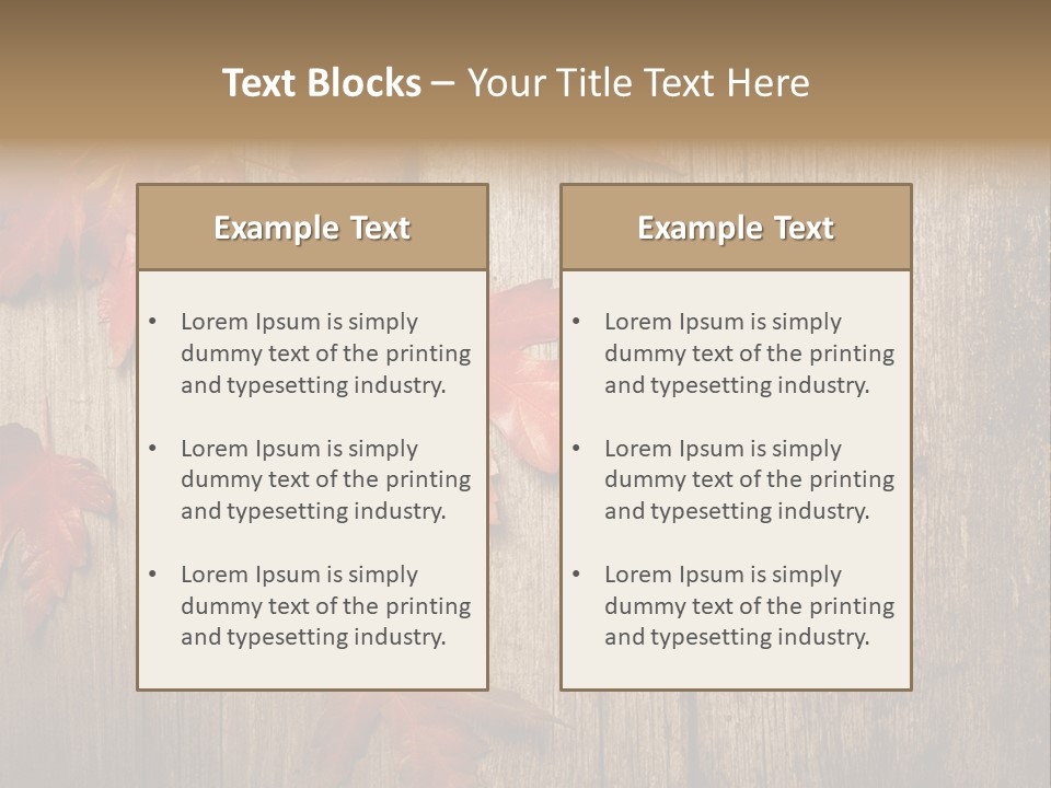 Yellow Maple Rusted PowerPoint Template