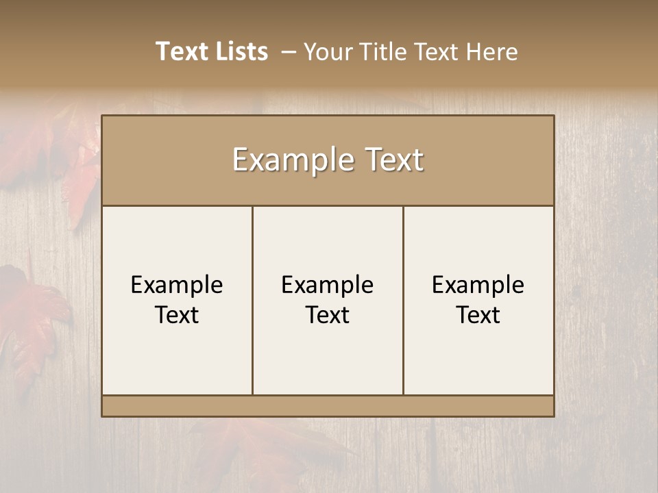 Yellow Maple Rusted PowerPoint Template