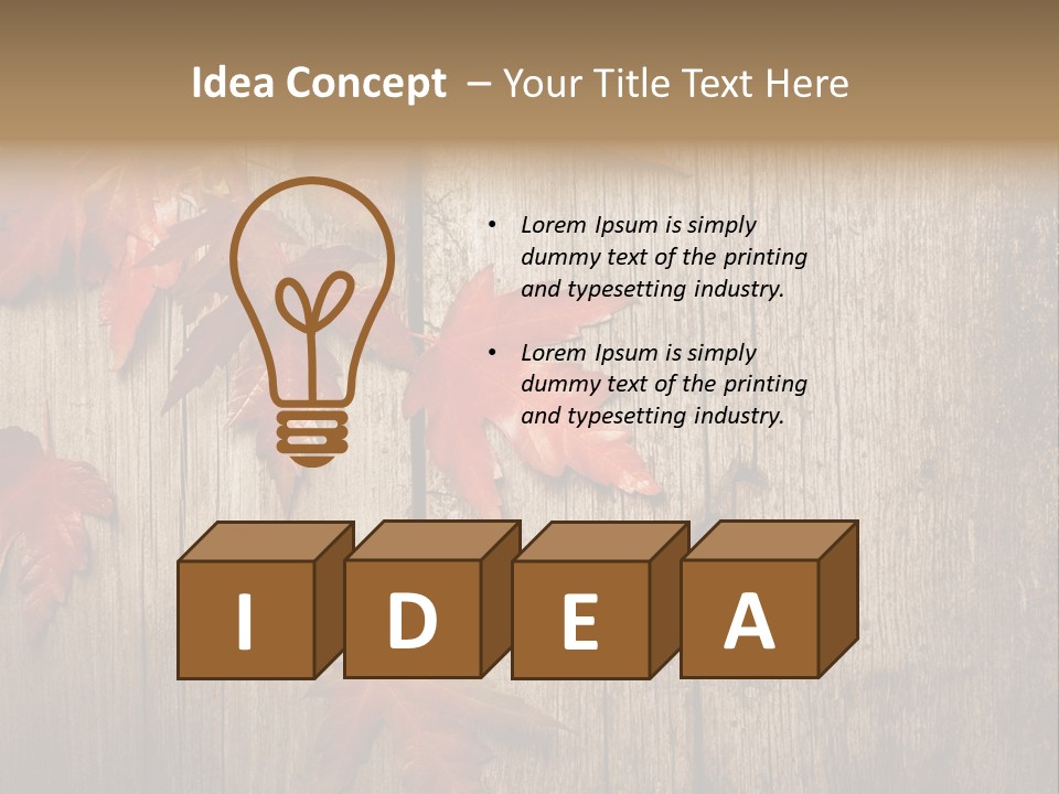 Yellow Maple Rusted PowerPoint Template