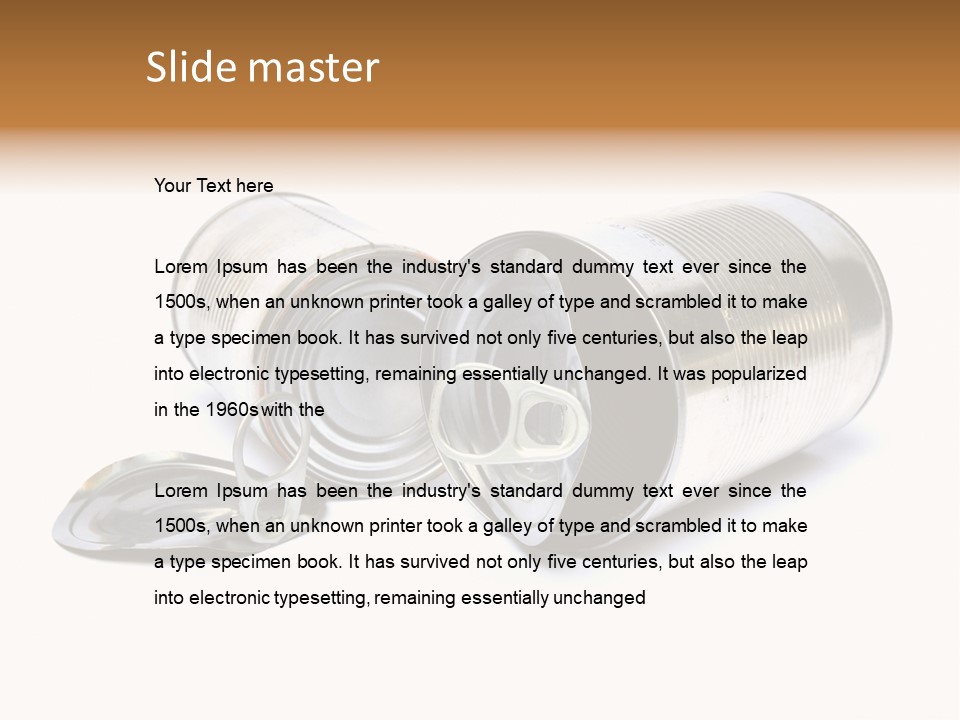 White Aluminium Container PowerPoint Template