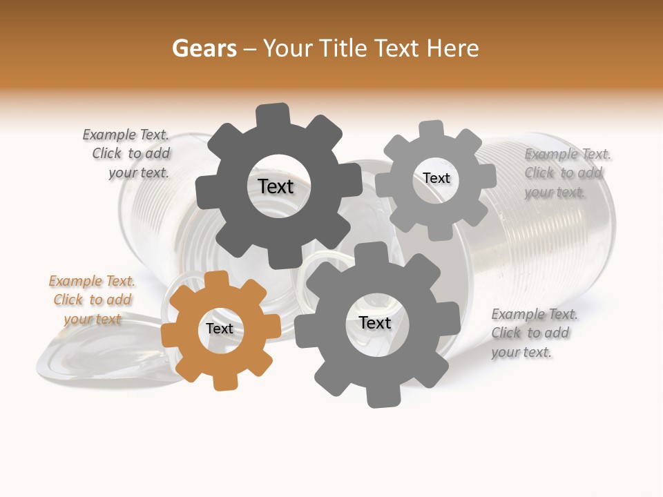 White Aluminium Container PowerPoint Template