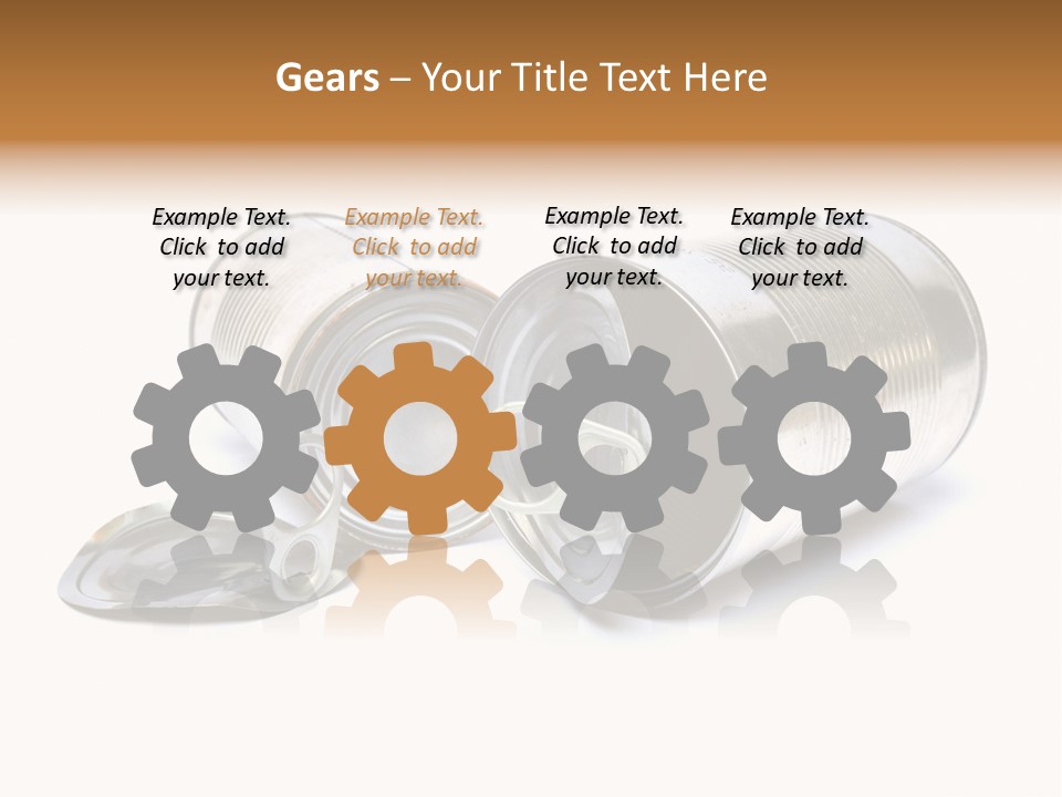 White Aluminium Container PowerPoint Template