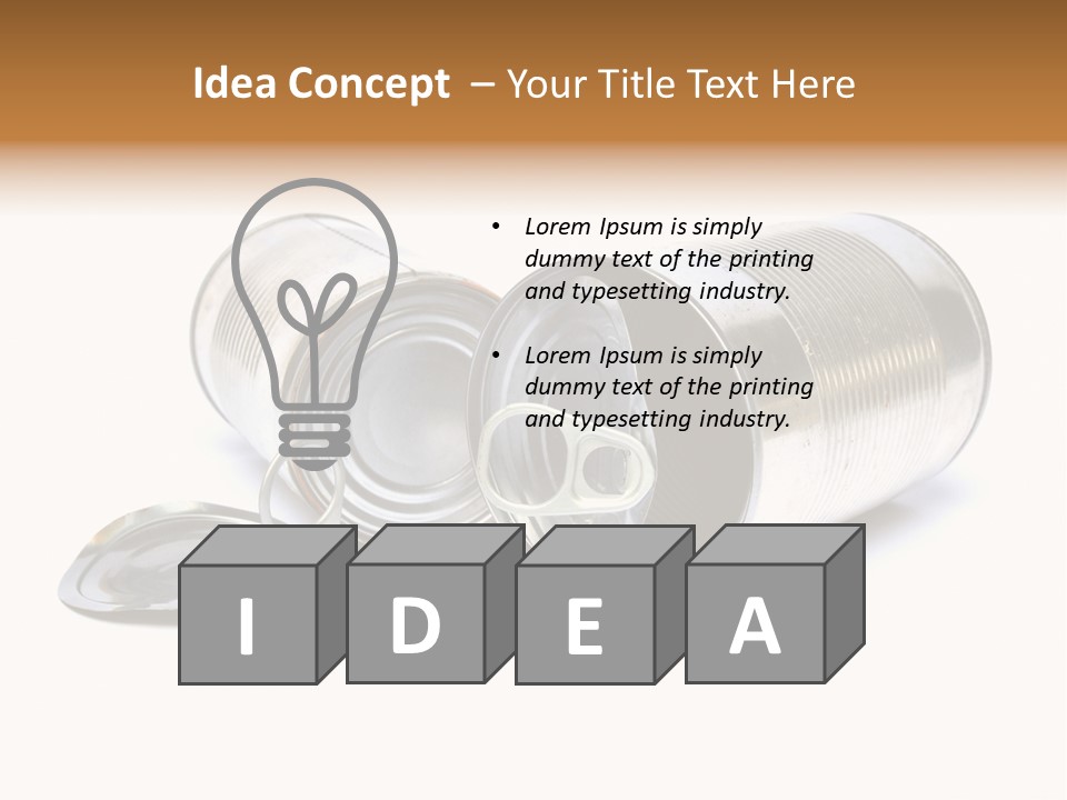 White Aluminium Container PowerPoint Template