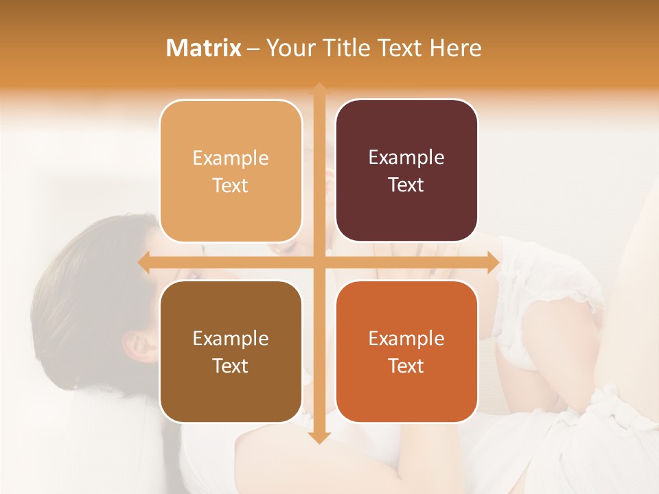 Carefree Mother Little PowerPoint Template