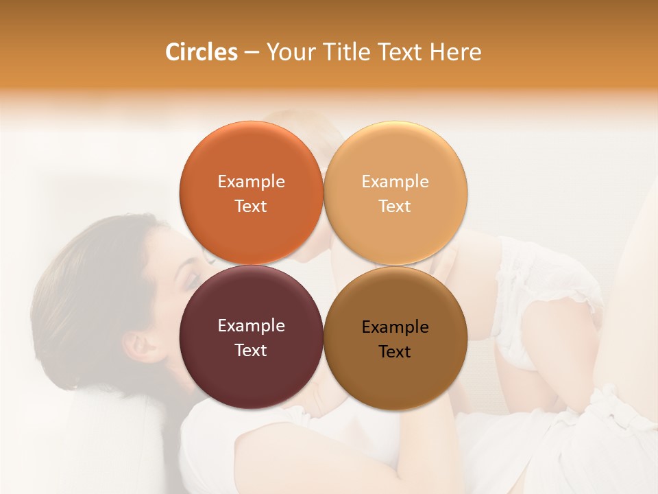 Carefree Mother Little PowerPoint Template