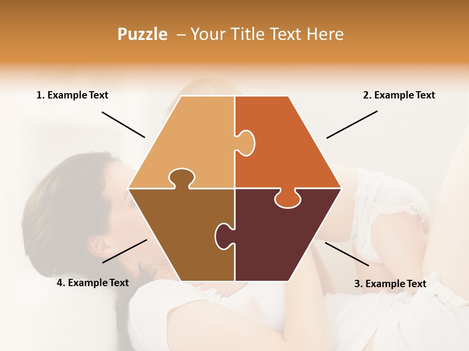 Carefree Mother Little PowerPoint Template