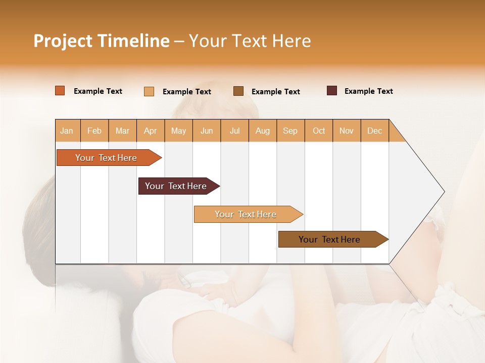 Carefree Mother Little PowerPoint Template