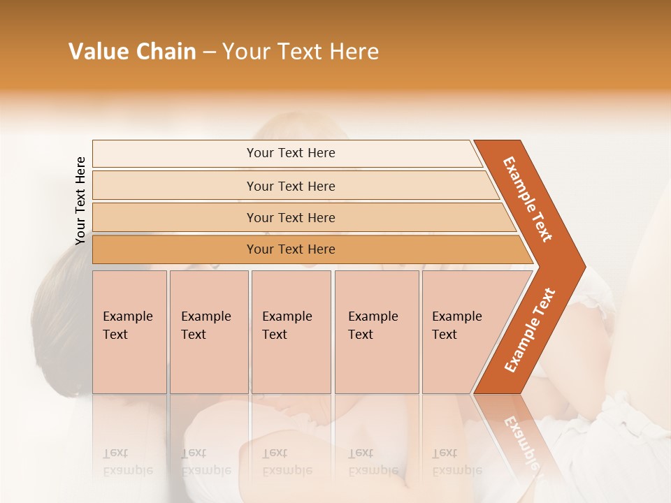 Carefree Mother Little PowerPoint Template