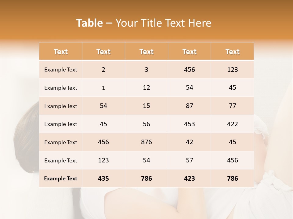 Carefree Mother Little PowerPoint Template