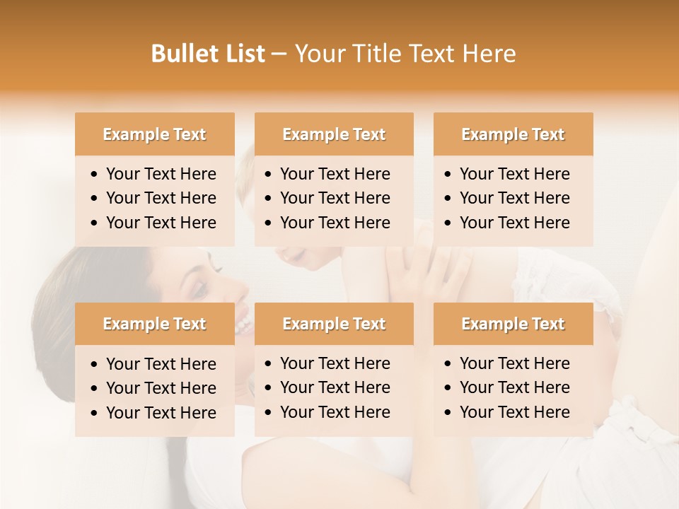 Carefree Mother Little PowerPoint Template