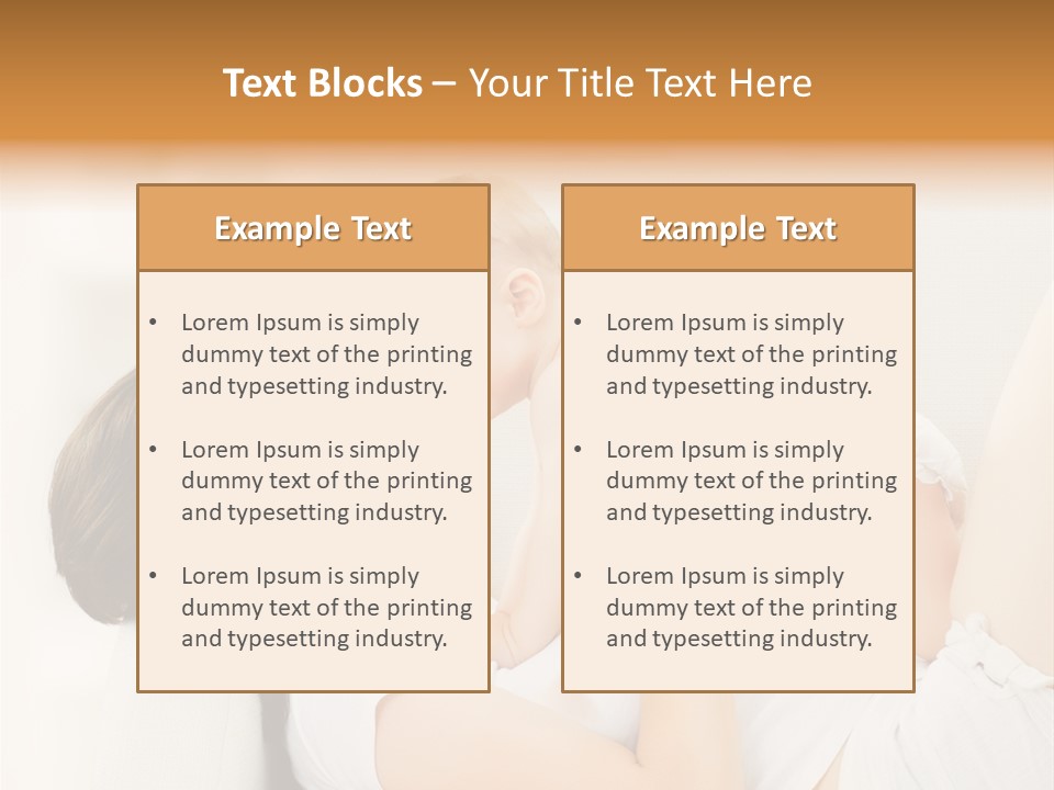 Carefree Mother Little PowerPoint Template
