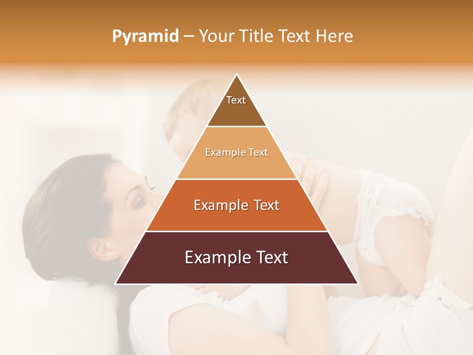 Carefree Mother Little PowerPoint Template