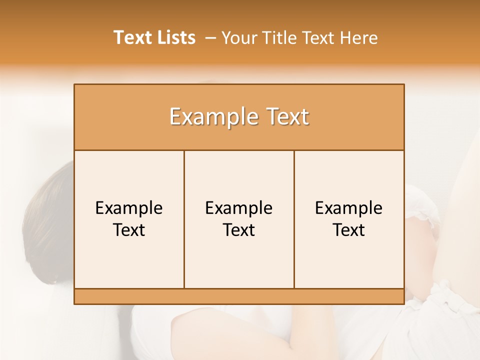 Carefree Mother Little PowerPoint Template