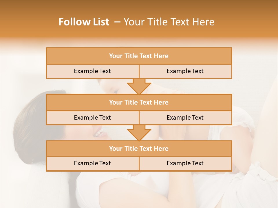 Carefree Mother Little PowerPoint Template