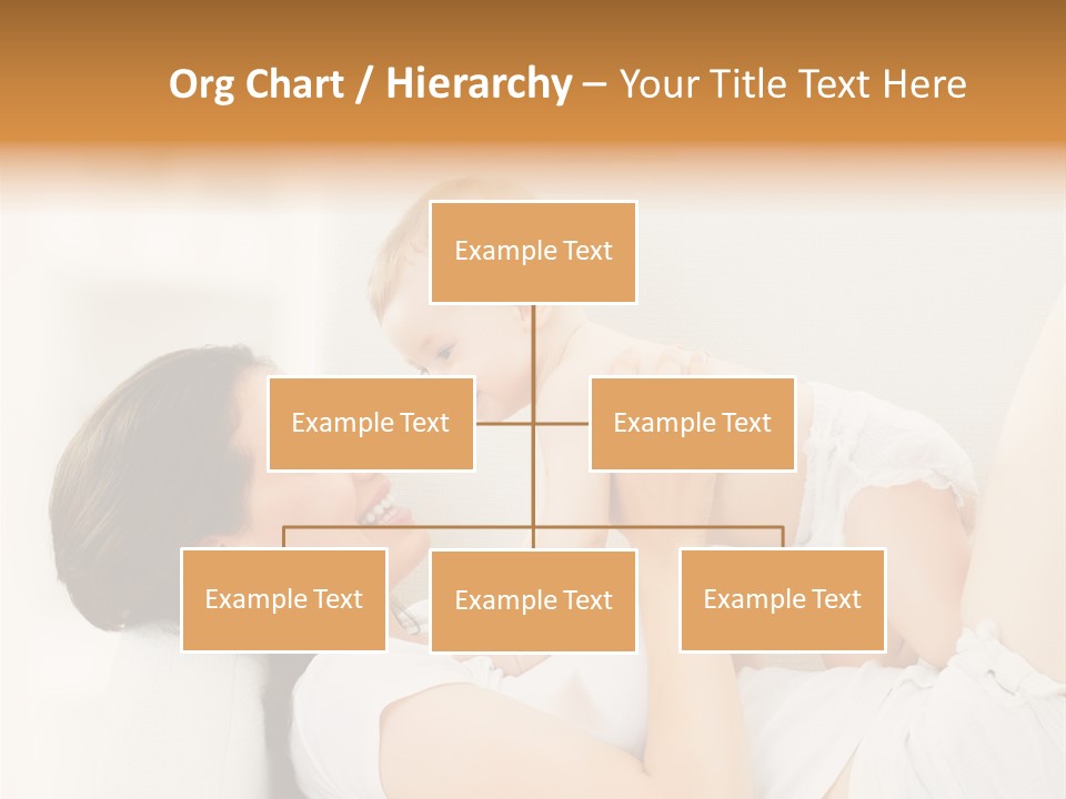 Carefree Mother Little PowerPoint Template