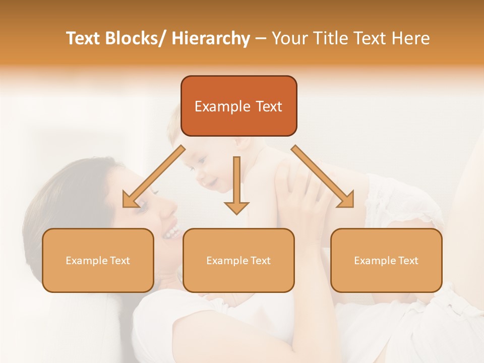 Carefree Mother Little PowerPoint Template