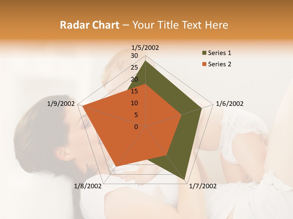Carefree Mother Little PowerPoint Template