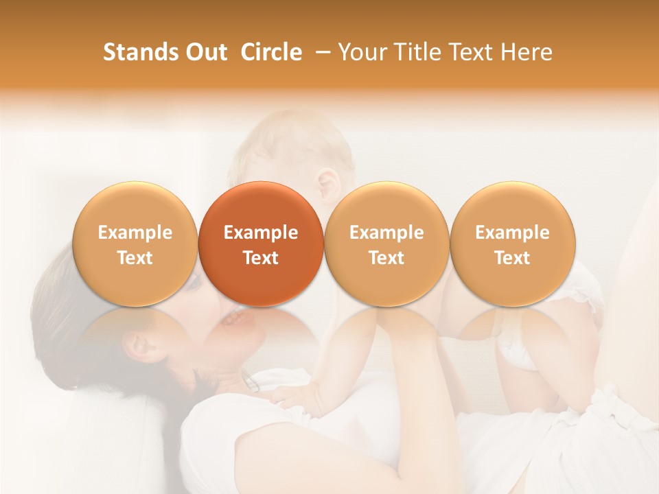 Carefree Mother Little PowerPoint Template