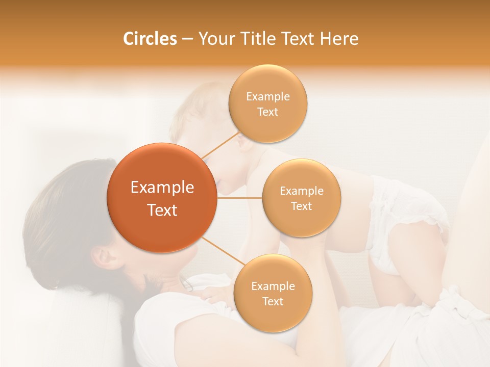 Carefree Mother Little PowerPoint Template