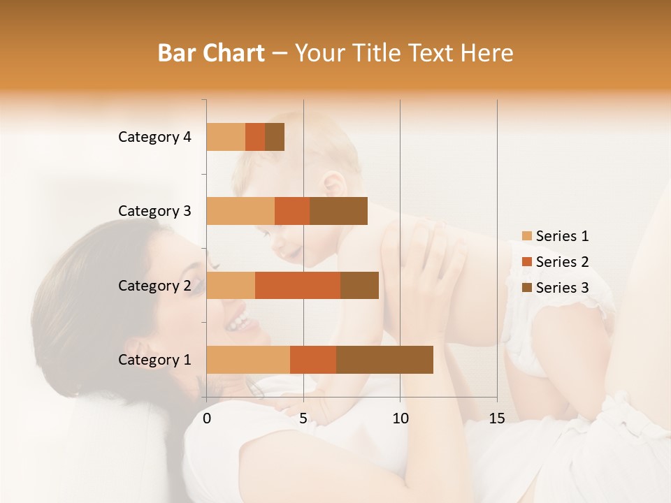 Carefree Mother Little PowerPoint Template