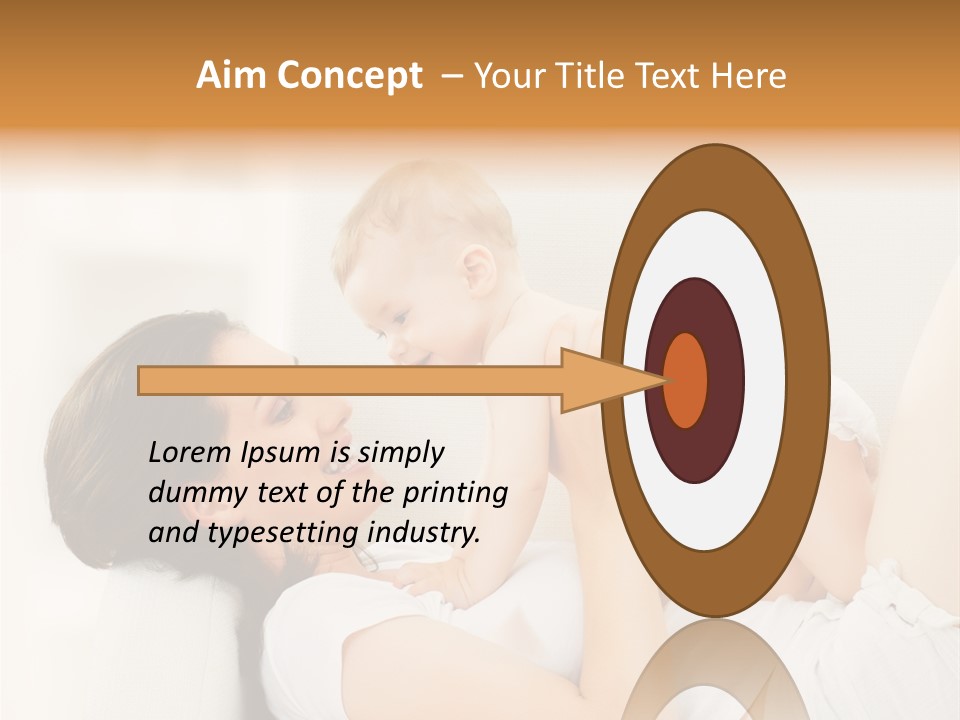 Carefree Mother Little PowerPoint Template