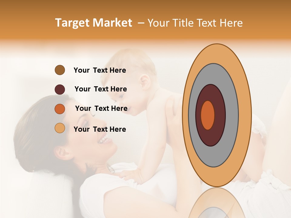 Carefree Mother Little PowerPoint Template