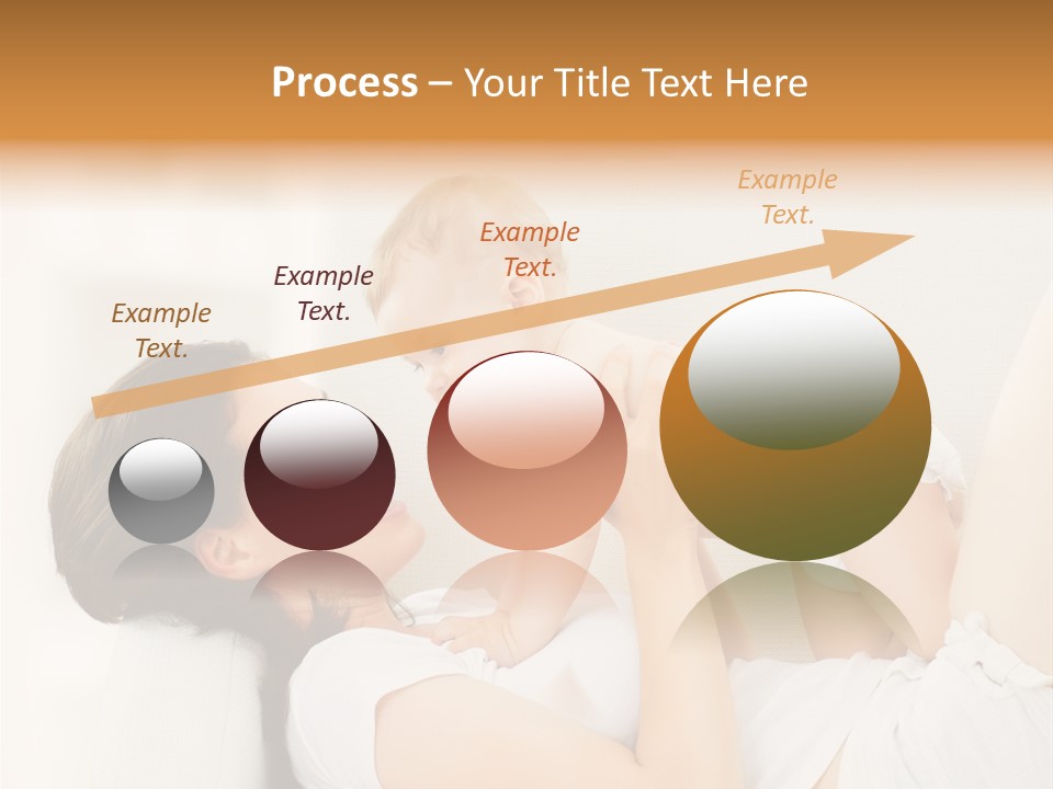 Carefree Mother Little PowerPoint Template