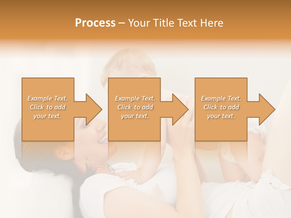 Carefree Mother Little PowerPoint Template