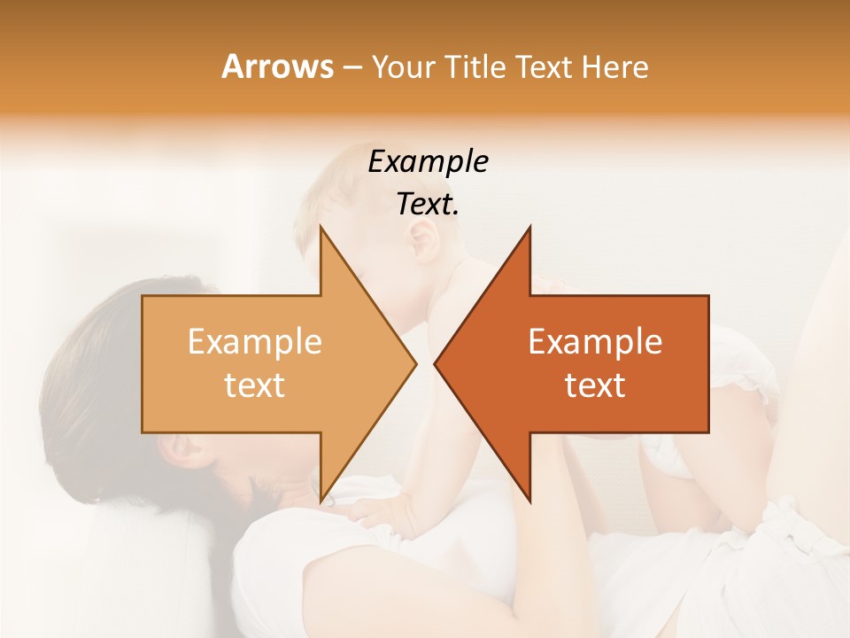 Carefree Mother Little PowerPoint Template