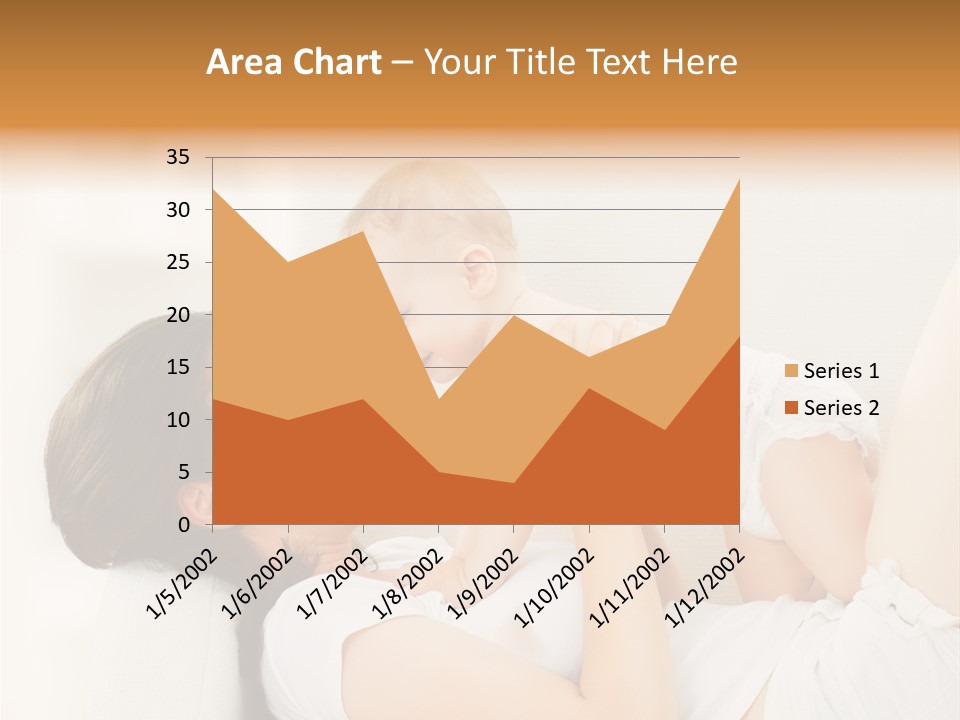 Carefree Mother Little PowerPoint Template