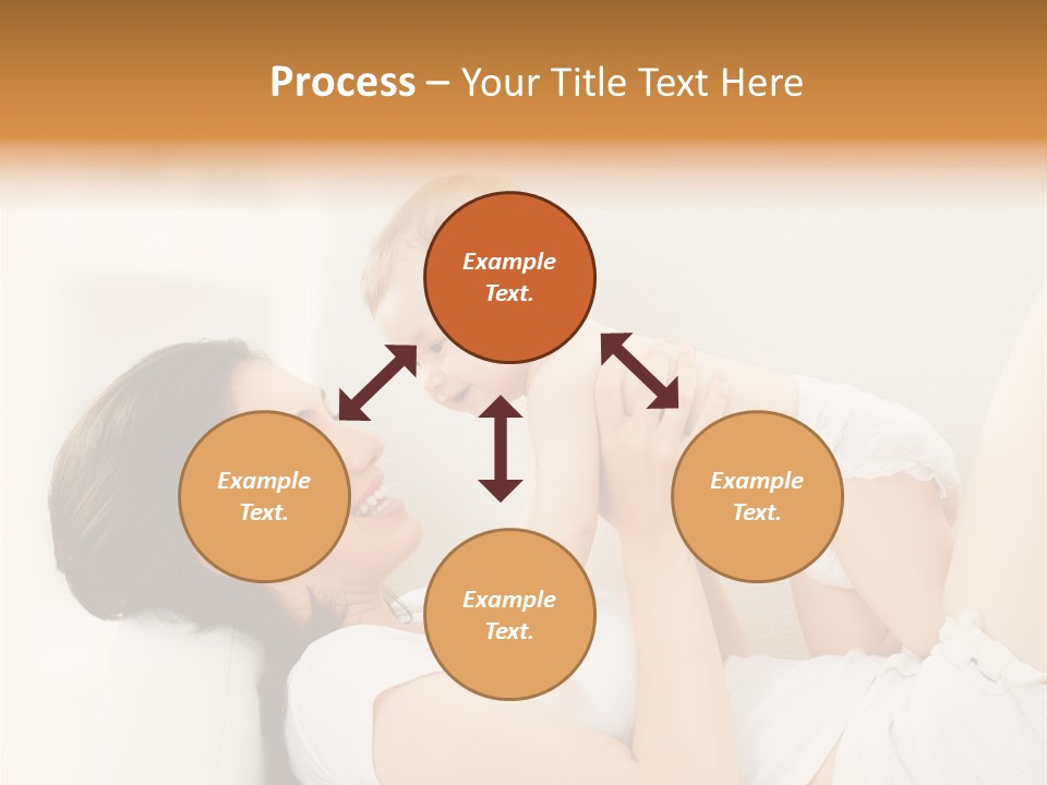 Carefree Mother Little PowerPoint Template