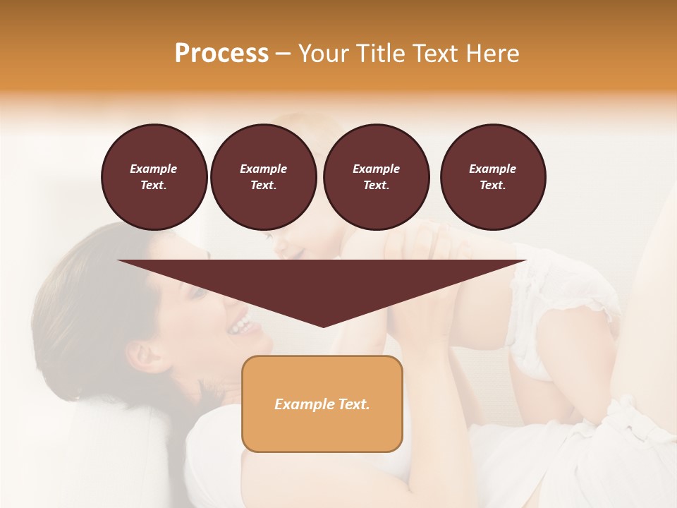 Carefree Mother Little PowerPoint Template