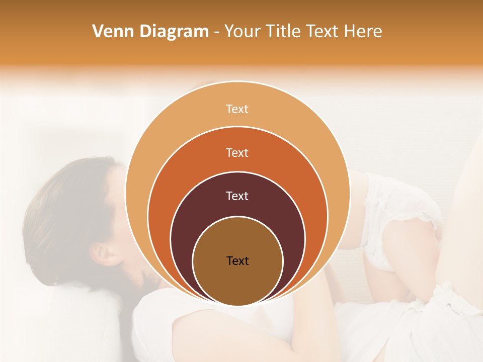 Carefree Mother Little PowerPoint Template