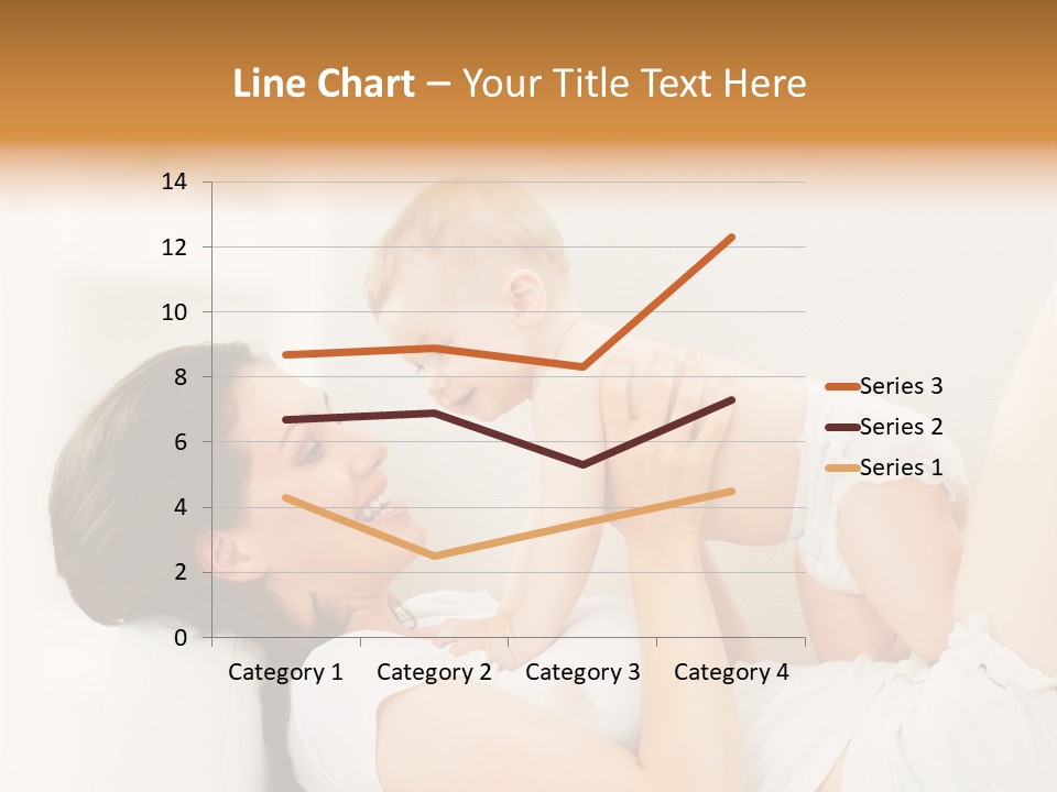 Carefree Mother Little PowerPoint Template